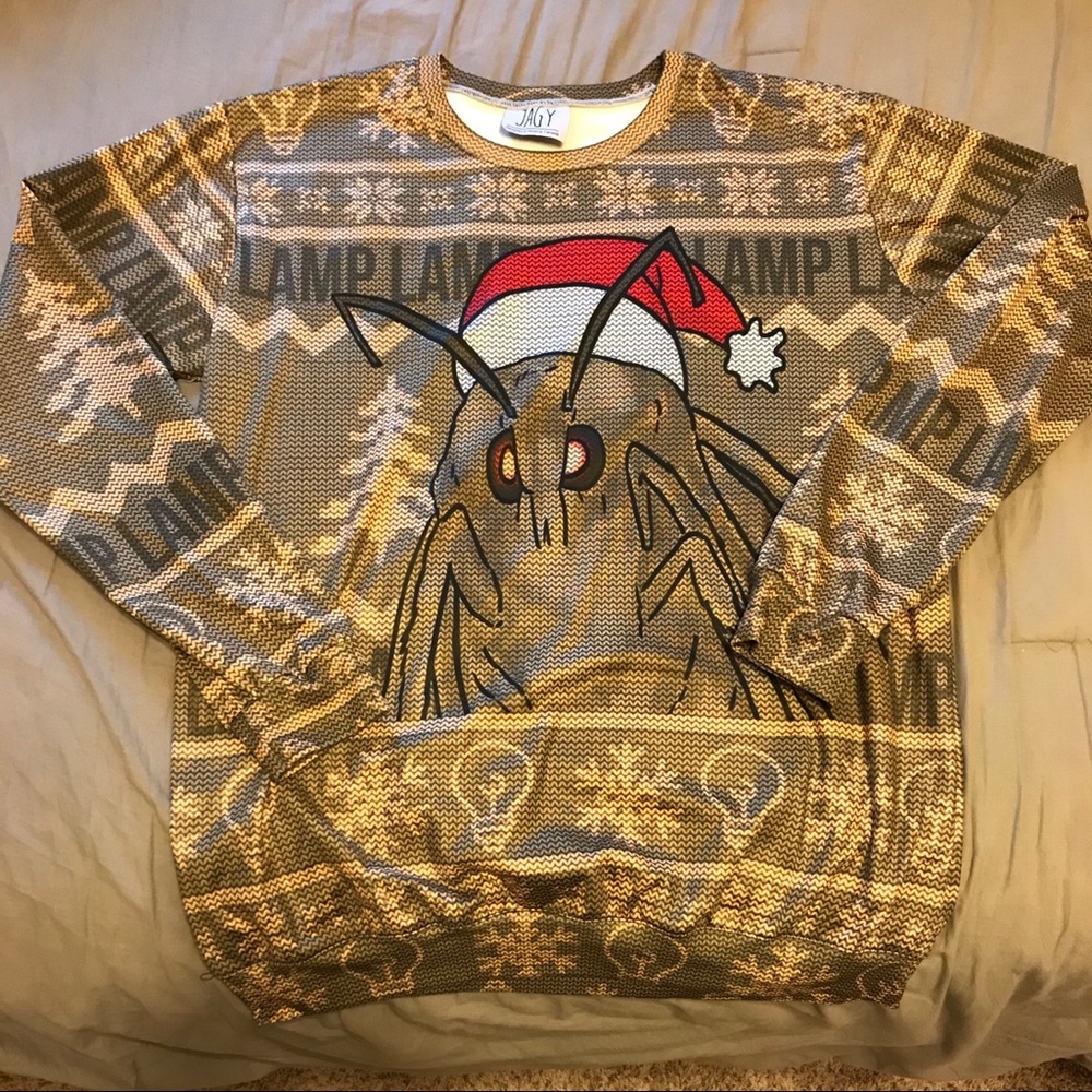 JAGY Christmas Moth Meme Sweater